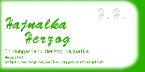 hajnalka herzog business card